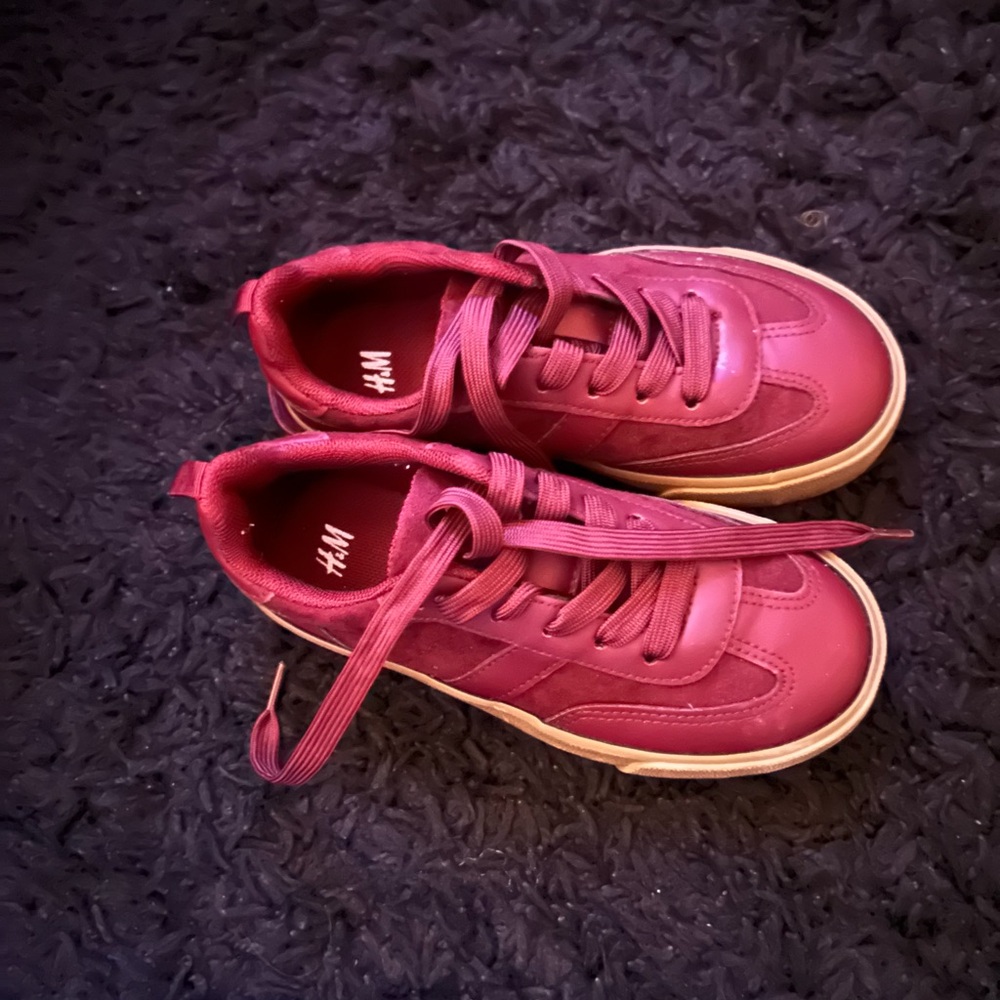 H&M Kids Burgundy Sneakers